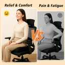 Office Chair Booster Cushion 6-Inch Extra-Thick Height Increase Seat Pad with Dual-Layer Foam & Non-Slip Bottom