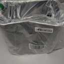 mDesign Metal Wastepaper Bin  Compact Rectangular Bathroom Bin  Rubbish Basket for Home and Office  Marble Coloured