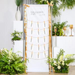 Wedding Seating Chart Board Display 76"x24" Linen Fabric Wedding Seating Chart for Reception Welcome Please Find Your Seat Sign Rustic Farmhouse Decor for Garden Ceremony Reception Display Outdoor