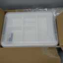 Plastic Storage Box with Removable Tray Craft Organizers and Storage Clear Storage Container for Organizing Bead, Tool, Sewing, Playdoh (White, 2Pack-17QT)