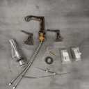hansgrohe Metris C Widespread Classic Replacement Easy Clean 2 3-Hole Bathroom Sink Faucet in Rubbed Bronze, 31073921