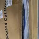 Heated Outdoor Cat House for Winter, 100% Waterproof XXL Shelter (29"x17"x21") with Escape Door & Heating Pad, Insulated for Feral Cats & Small Dogs