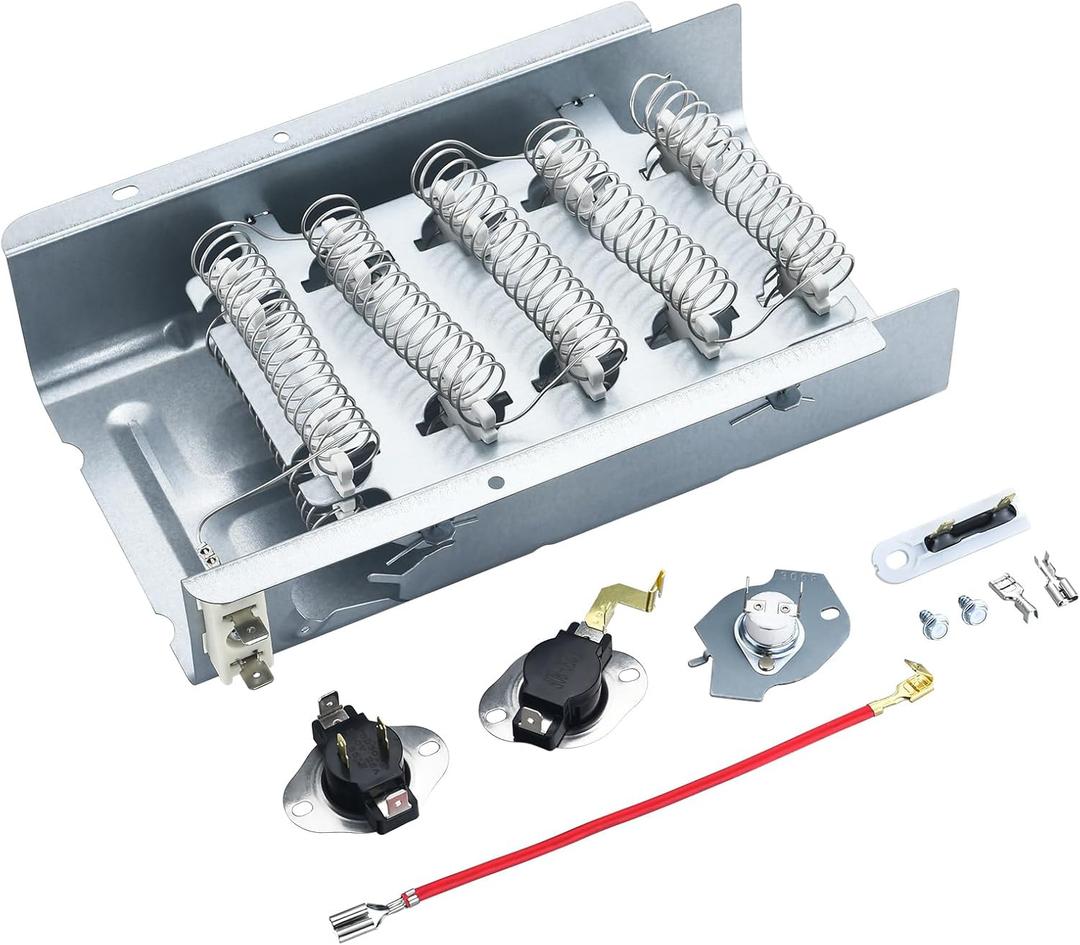 279838 Dryer Heating Element Kit, Fits Whirlpool Cabrio Kenmore Amana Maytag Roper, Replace W10724237 279837 WP279837 AP3094254 2438 279838A 279838VP 3398063 3398064 3403585 8565582 EA33431 PS334313