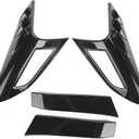 Qiilu Tail Light Cover, 4PCS Carbon Fiber Style Rear Back Lamp Fit for CHR 2018