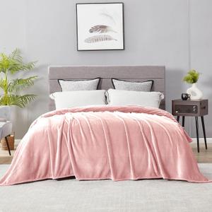 DREAMNINE Extra Large Fleece Blanket Soft Comfy Fluffy Bed Blanket Queen Size 90" x 90",Luxury Decorative Fuzzy Blankets for Women Girl,Big Cozy Shaggy Warm Flannel Blankets for Winter Autumn Pet,Pink DREAMNINE Extra Large Fleece Blanket Soft Comfy Fluffy Bed Blanket Queen Size 90" x 90",Luxury Decorative Fuzzy Blankets for Women Girl,Big Cozy Shaggy Warm Flannel Blankets for Winter Autumn Pet,Pink