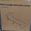Colorsoul Tanning Chair with Sun Canopy,Adjustable 4-Position Beach Lounge Chair for Adults,Heavy Duty Folding Outdoor Lounge Chair,for Patio Poolside Sunbathing,UPF 50+,300 LBS,Yellow, 6.59 ft x 2.17 ft x 0.89 ft