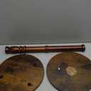 Round Side Table, Solid Wood Pillar with Wood Top & Base, Small Drink Accent Table for Living Room, Bedroom, Sofa & Office, Easy Assembly, Rustic Brown, Pack of 1