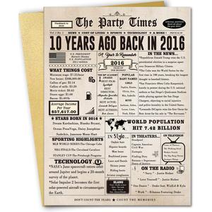 4 x Funny 10th Birthday Decorations for Girls Boys, Humorous 10th Birthday Gift for Son Daughter, Retro 10 Year Old Birthday Card for Him Her