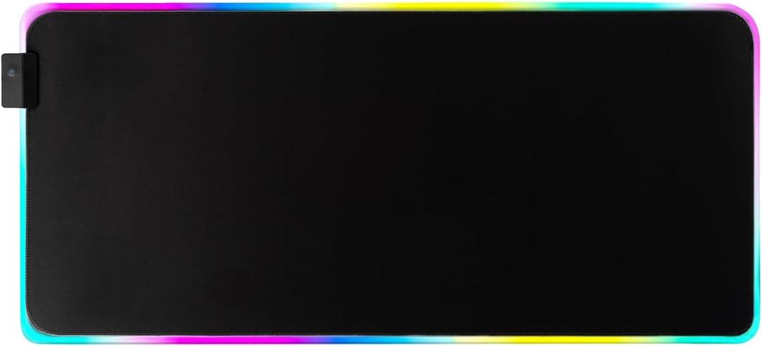 RGB Gaming Mouse Pad-14 Light Modes, Extended Soft LED Mouse Pad, Anti-Slip Rubber Base, Computer Keyboard Large Mousepad Mat, Waterproof Mousepads (25.6 * 11.6 Inch)