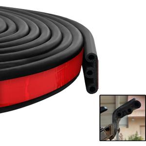 29.5FT Adhesive Truck Tailgate Tonneau Cover Seal, Camper Shell Seal, Rubber Car Weather Stripping with Three Holes, Pickup Camper Shell Trunk Cover Accessories
