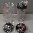 Blender Replacement Parts for Ninja, 24oz Ninja Blender Cups with To-Go Lids, 7 Fins Extractor Blade, Compatible with Nutri Ninja Auto iQ Blenders BL2012 BN801 BL480-30 BL640-30 BL642-30 NN100-30