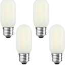 Dimmable Frosted E26 LED Bulb, 5000K Daylight White, 400LM, 4W T45/T14 LED Light Bulbs 40 Watt Equivalent, Decorative Filament Bulb for Bathroom Vanity Lamp Kitchen Pendant Mason Jars, 4 Pcs