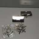 yofit 6 Pcs Christmas Snowflake Stocking Holder, Metal Christmas Stocking Hanger, 3D Sliver Stocking Hooks Non-Slip for Fireplace Mantel Window Christmas Home Xmas Party Decor