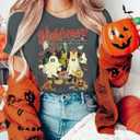 Magical Halloween Shirts for Women Funny Nightmare On Main Street Graphic Tees Spooky Season Casual Short Sleeve Fall Tops (XL)