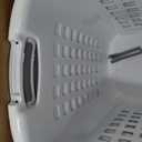 Sterilite Ultra Easy Carry Laundry Hamper, Comfort Handles to Easily Carry Clothes Between the Bedroom and Laundry Room, Plastic, White, 4-Pack