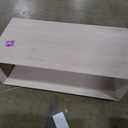 Henn&Hart 48" Rectangular Wood Coffee Table with Open Storage Shelf for Living Room, Family Room, or Office, Beech White