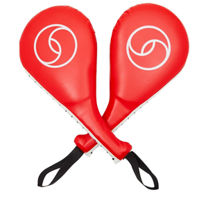 Juvale Taekwondo Kick Pad - Red, 15 x 2.5 x 7.5 in, 2 Pack - Martial Arts Training Equipment & Taekwondo Sparring Gear - Karate & Kickboxing Pads with Wrist Straps & Impact Boards