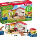 Schleich Farm World - 54PC Baby Animal Hotel Playset with Cute Pets, Caretaker and Movable Accessories - Realistic Animal Figurine Play Set - Fun Educational Toys for Kids and Toddlers Ages 3+ | 42607