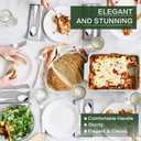 80 Pieces Silverware Set with Serving Utensils Set, CEKEE Stainless Steel Flatware Set for 12 with Steak Knives, Heavy Duty Cutlery Set, Kitchen Utensil Sets for Home Restaurant, Dishwasher Safe