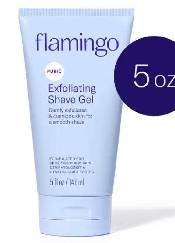 Flamingo Pubic Exfoliating Shave Gel for Women, 5 fl oz