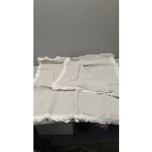 Simple&Opulence 100% Linen Euro Sham Covers with Ruffle, 2Pcs Pillow Covers 26x26 Inches, Euro Pillow Shams for Bed Couch French Home Decor Luxury and Breathable Square Pillow Cases, White