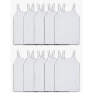 Pack Of 9Fruit of the Loom Girls' Undershirts (Camis & Tanks), Medium