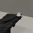 RODIFFY Split Shank Silver 4.5CT Cushion Promise Ring for Women, 7.5,  Silver