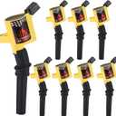 CarBole Pack of 8pcs Curved Boot Ignition Coils, 15% More Energy Fit For Ford F-150 F-250 F-350 4.6L 5.4L V8 Crown Victoria Expedition Mercury Mustang Lincoln Compatible with DG508 DG457 FD503