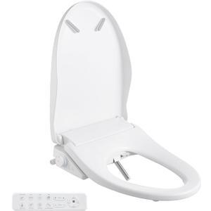 Smart Bidet Toilet Seat with Remote, Adjustable Heated Seat&Air Dryer, Endless Instant Warm Water, Multiple Spray Modes, Stainless Steel Nozzle, Soft Close, Deodorizer, 3D Curved(AMZ-US-NKH3101-NA)