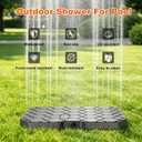 Outdoor Shower Pool Shower Portable Non-Slip Garden Shower with Adjustable Water Flow Height for Outdoor Water Play Backyard Pool Beach Spa Lawn(Grey)