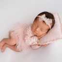 Newborn Lace Romper, 2 PCS Baby Girl Photography Props, Newborn Girl Photography Outfits with Flower Headband for Infants