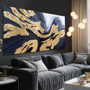 Kureful Abstract Large Wall Art Neutral Wall Decorations Modern Paintings Wall Decor 24"x48" Decorative Pictures for Bedroom Kitchen Artwork