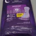 Poise Overnight Incontinence & Postpartum Pads for Bladder Leaks, 8 Drop Extra Coverage, 36 Count (Long)