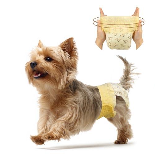 FurVeluxia Dog Diapers Female, Pull It Up Disposable Puppy Diapers with 360° Stretchy Waist, Super Absorbent Leak-Proof Doggie Diapers for Playful Dogs, Dog Walking, Gaming(S,30PCS)
