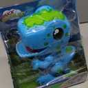 Bump N Go Dino - Moving Bubble Blower for Kids, Lights and Sounds Dinosaur Bubbler, Spins and Moves, Outside Toy, Automatic Bubble Machine, 4oz Bubble Solution Included, Blue
