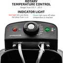 OVENTE Electric Deep Fryer 2 Liter Capacity, 1500 Watt Lid with Viewing Window and Odor Filter, Adjustable Temperature, Removable Frying Basket and Easy to Clean Stainless Steel Body, Silver FDM2201BR