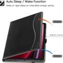 ZtotopCases for Samsung Galaxy Tab S10 Plus Case 2024/ S9 Plus/ S9 FE Plus 5G 12.4 Inch 2023, Premium PU Leather Cover with Hand Strap/Front Pocket/S Pen Holder for Tablet S10+/S9+/S9 FE+, Black