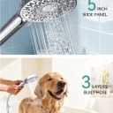 Magichome Filtered Shower Head with Handheld, High Pressure 10-Spd Detachable Chrome Showerhead with Stainless Hose, Water Softener Filter Beads for Hard Water - Remove Chlorine, Reduce Dry Itchy Skin