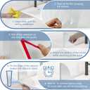 2 Pack Large Shower Splash Guard for Walk in Shower, Upgrade 9.25 x 9.25 In Bath Tub Splash Guards, Shower Corner Bathtub Water Blocker, Waterproof Shower Accessories to Keep Water in Shower