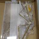 Clear Shelves, Gold Floating Shelves Wall Mounted Set of 3, 8mm Transparent Acrylic, Invisible Wall Shelves for Bedroom, Living Room, Bathroom, Kitchen, Office Display Decor (15in)