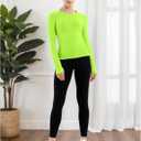 MathCat Seamless Workout Shirts for Women Long Sleeve Yoga Tops Sports Running Shirt Breathable Athletic Top Slim Fit XS