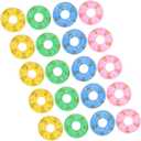 20Pcs Mini Swim Rings Inflatable Tiny Pool Floats for Mini House Decoration Random Colors Material for Pool Parties and Creative Decor
