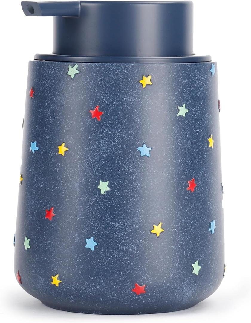 Blue Resin Star Soap Dispenser - 12 oz Refillable Liquid Hand Soap Lotion Dispenser With Large Pump - Perfect For Bathroom, Kitchen & Gifts Blue Resin Star Soap Dispenser - 12 oz Refillable Liquid Hand Soap Lotion Dispenser With Large Pump - Perfect For Bathroom, Kitchen & Gifts