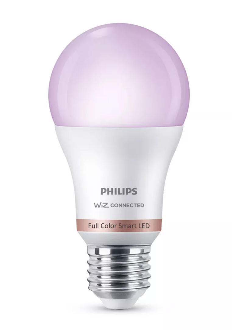 Philips Smart Wi-Fi Connected LED 60-Watt A19 Light Bulb, Frosted Color & Tunable White, Dimmable, E26 Medium Base (2-Pack)