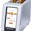 Revolution R180 Connect Smart Toaster, 2-Slice High-Speed Touchscreen Toaster with Patented InstaGLO Technology, Wi-Fi Connectivity, Weather Widget, and Over-the-Air Updates, Stainless Steel