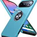 JAME for Google Pixel 10 Pro XL Case, Slim Fit Cover with Metal Ring Holder Stand Kickstand, Dual Layer Military Grade Shockproof Protective Phone Case for Google Pixel 10 Pro XL 6.8", Sierra Blue