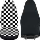 Pehede Car Seat Cover Black and White Chess Pattern Front for Cars, Easy to Install Cover Set, Accessories Auto Trucks Van SUV,2 Packs