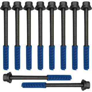 HBHO034 10 Pcs Cylinder Head Bolts Set Compatible with Honda Civic 1.7L Models (2001-2005) Replaces OE: HBHO034