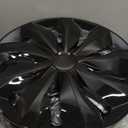 Hubcap Wheel Cover Replacement R15 Hub Caps Universal-Fit Steel Wheel Rim Cover ABS Material Exterior Accessories for Car Truck SUV -Set of 415-inchBlack