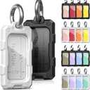 16 Pcs Solid Plastic Key Tags with O Rings, Custom Bulk Keychain Blank Identifier. ID Name Label in Acrylic Cover. Small Cruise Luggage Marker. Gym Bag Accessories. Birthday Party Favor Gift